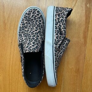 Womens Leopard Print ComfyCush Slip On Vans